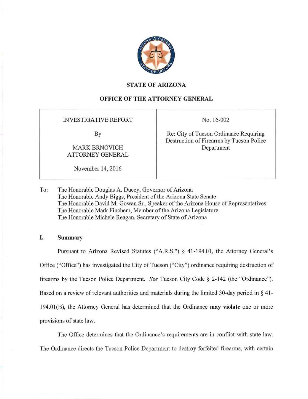 AG decision, city gun destruction