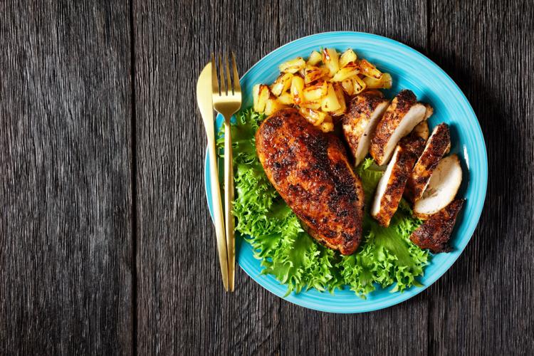 Caribbean barbecue -- Jerk chicken breasts
