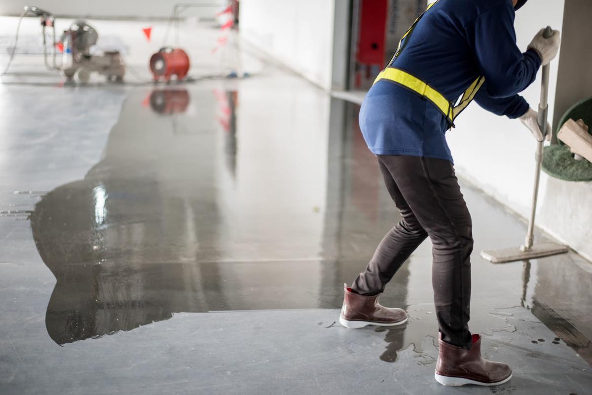 Rosie on the House How to create a clean concrete floor in a