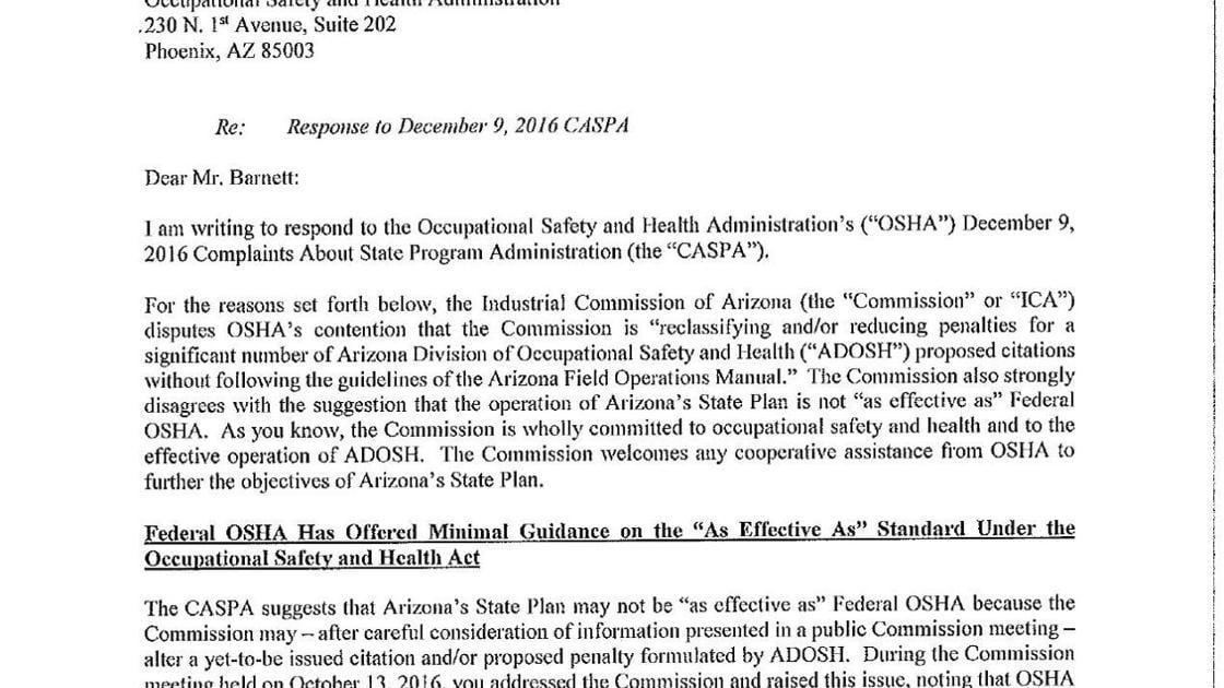 Ica Response To Complaint Tucson Com