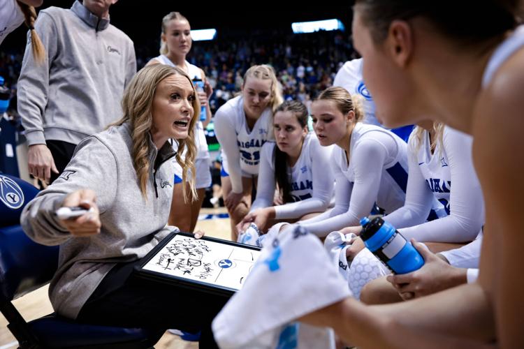 BYU coach Amber Whiting