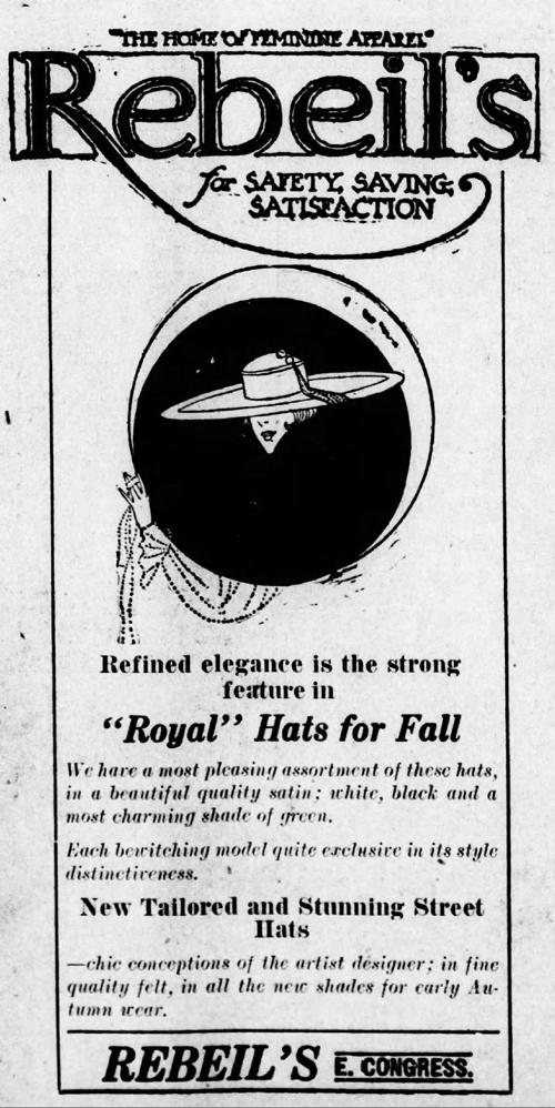 Advertisement in the Star August 19, 1916