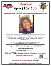 $100,000 added to 88-CRIME reward in Nancy Guthrie case
