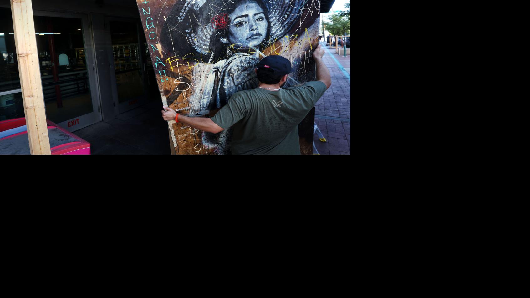 Tucson mural panels to go from window coverings to auction