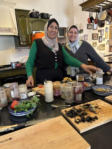 At the cooking class in Jordan
