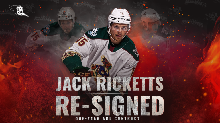Tucson Roadrunners Sign Forward Jack Ricketts to One-Year AHL Contract