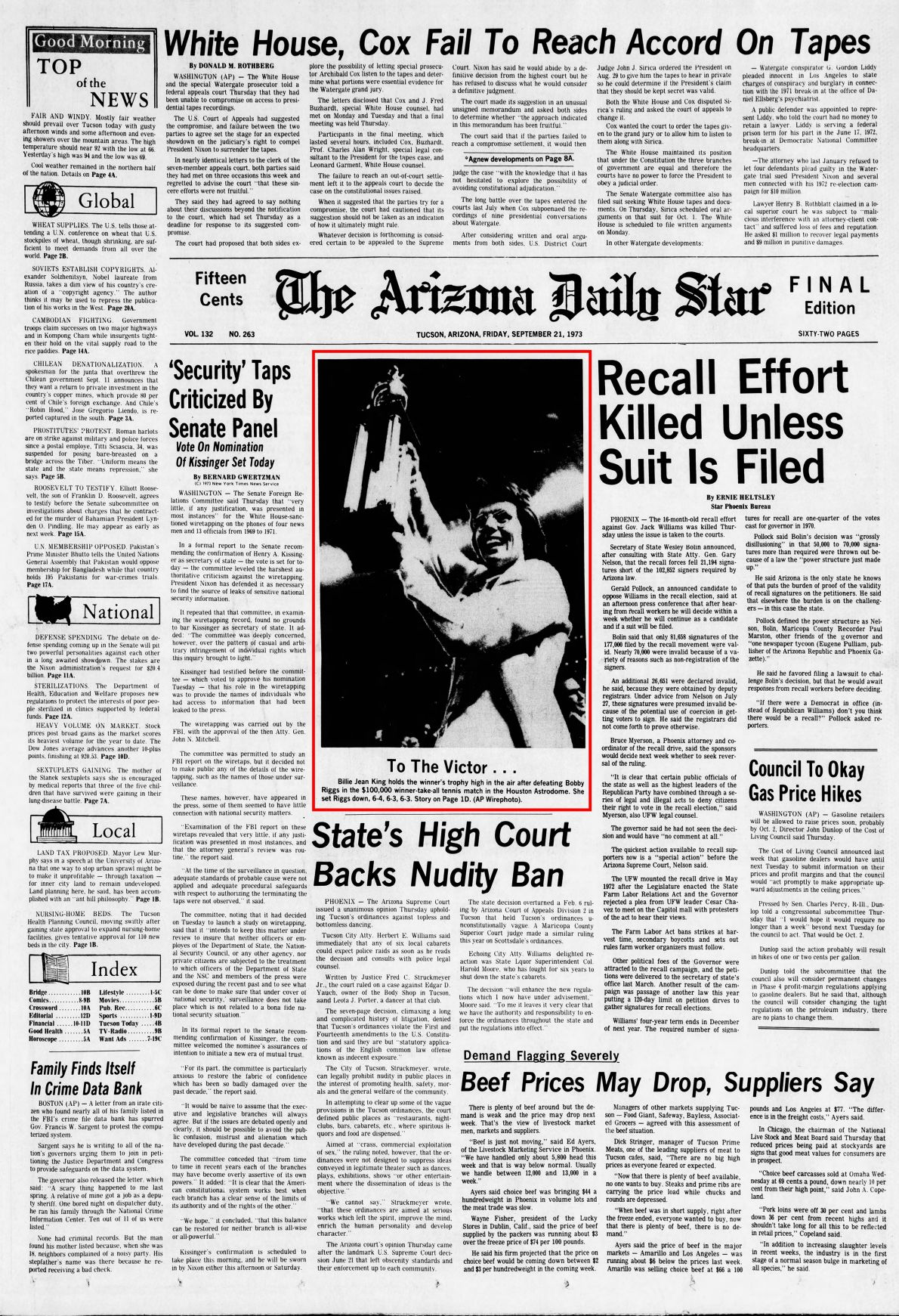 Sept. 21, 1973: Battle of the sexes