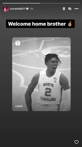 Oumar Ballo on Caleb Love