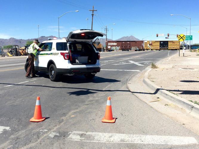 Pedestrian struck by train