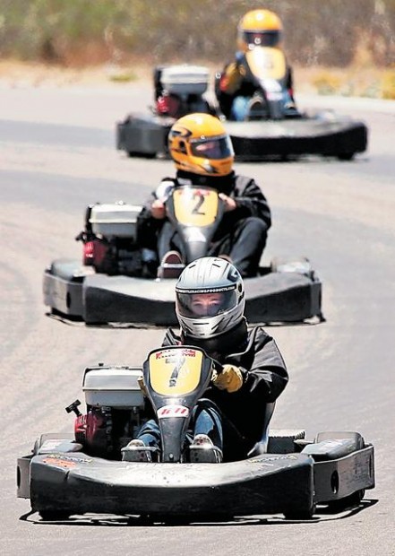 Learning the kart course in 'Racing 101' kids' camp  