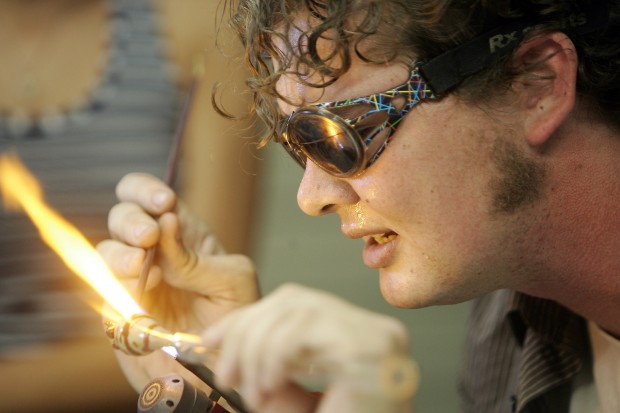 Glass lit his passion's fire   