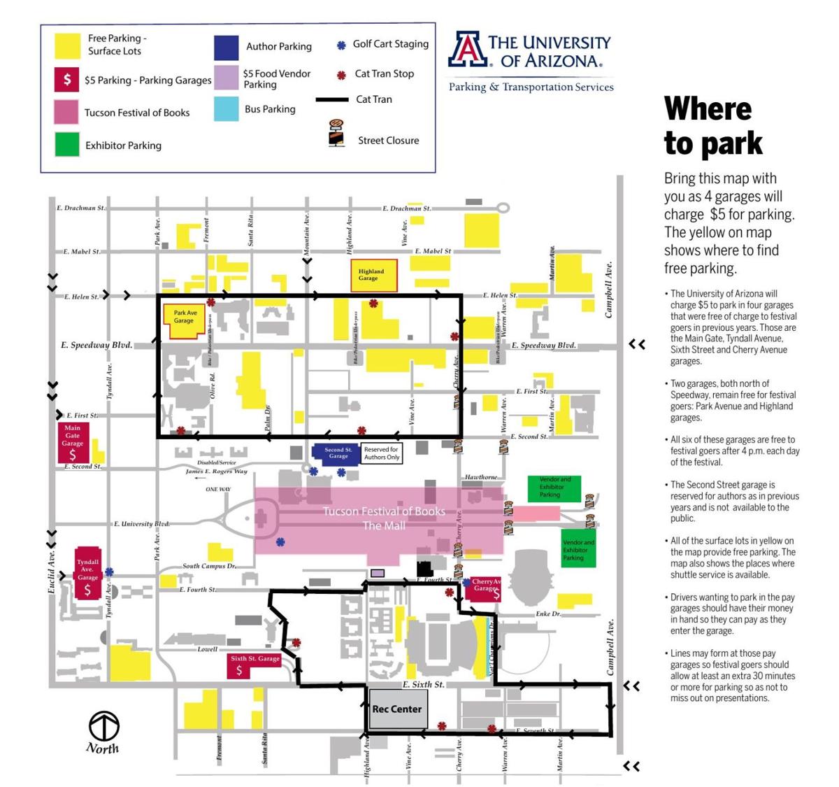 Where to park at Tucson Festival of Books