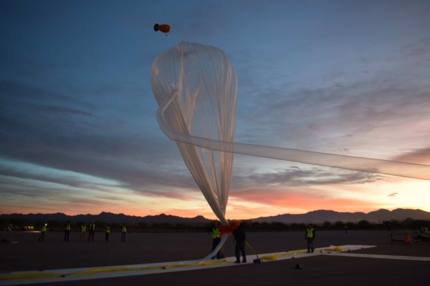 Helium balloon used in World View test flight