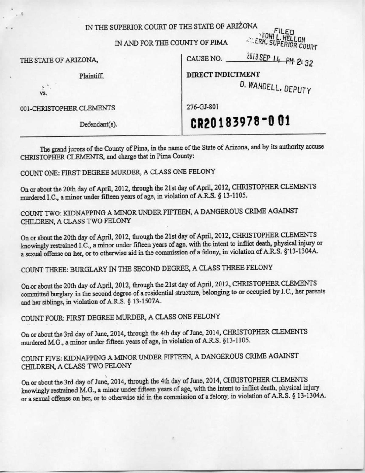 Indictment of Christopher Matthew Clements