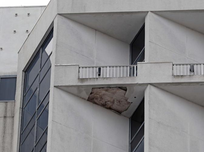 Exterior photos of the vacant Trump Plaza casino