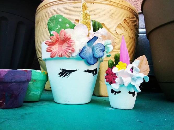 Tiny Thinkers - unicorn plant pots