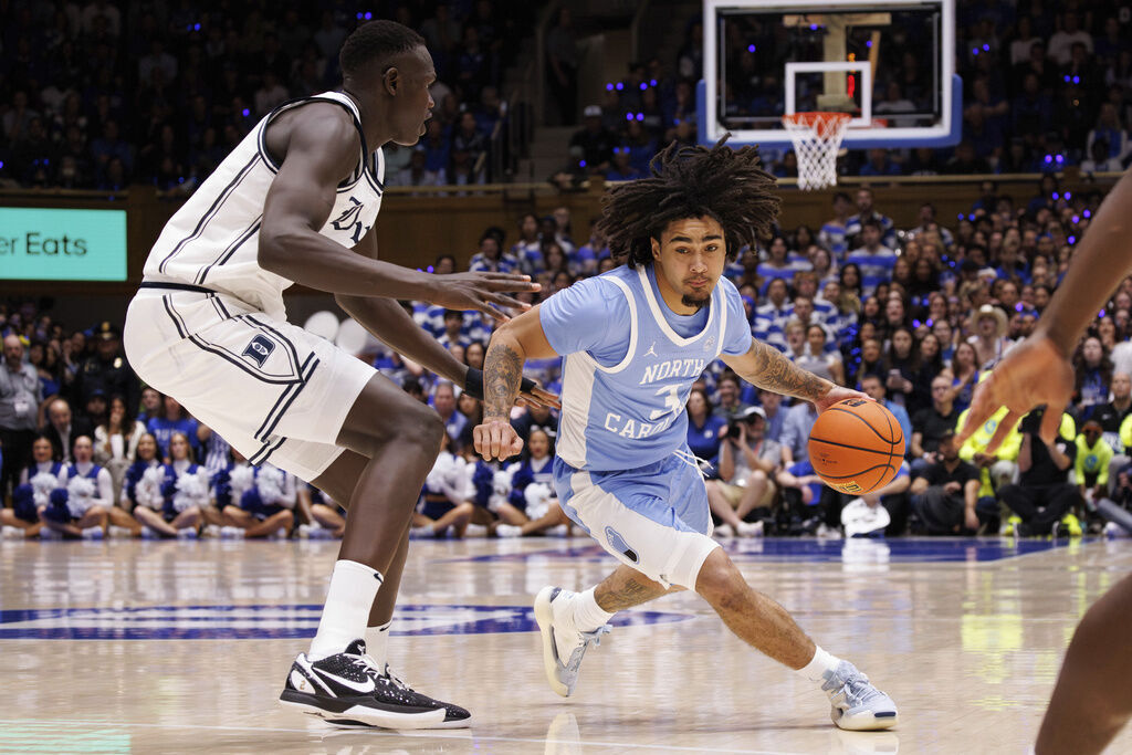 Elliot Cadeau, North Carolina vs. Duke, Feb 1 2025