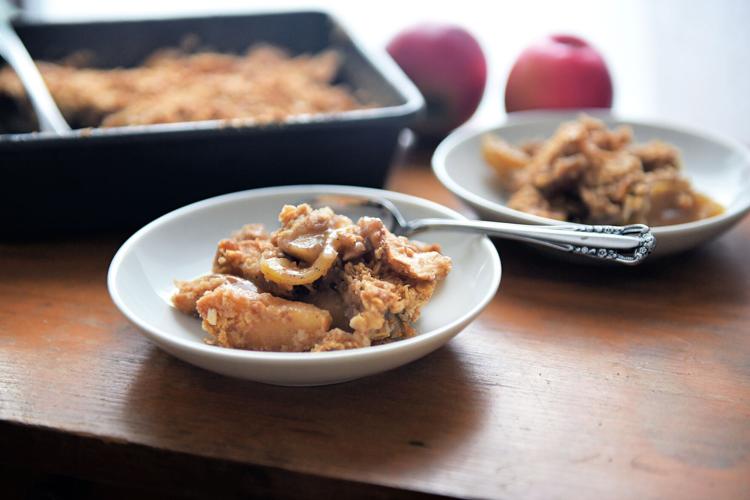 This healthful apple crisp has minimal sugar and fat.