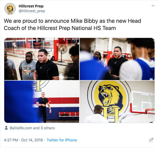 Hillcrest hires Bibby