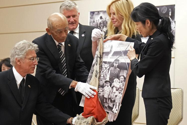 Japan US Good Luck Flag Return