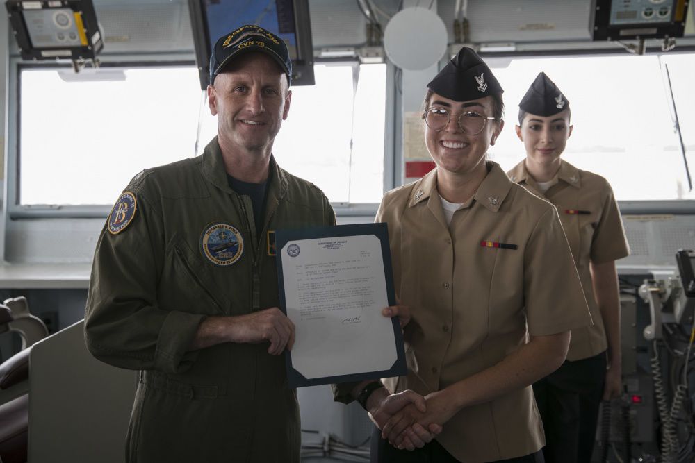 Tucson sailor receives frocking letter for promotion