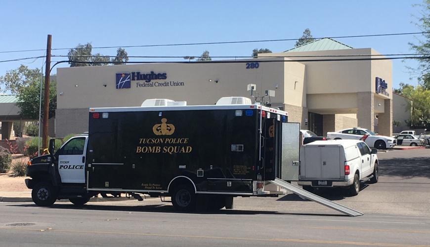 Man detained at bank