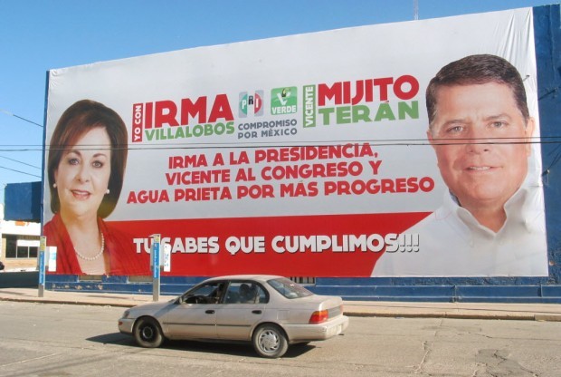Teran-Villalobos campaign sign