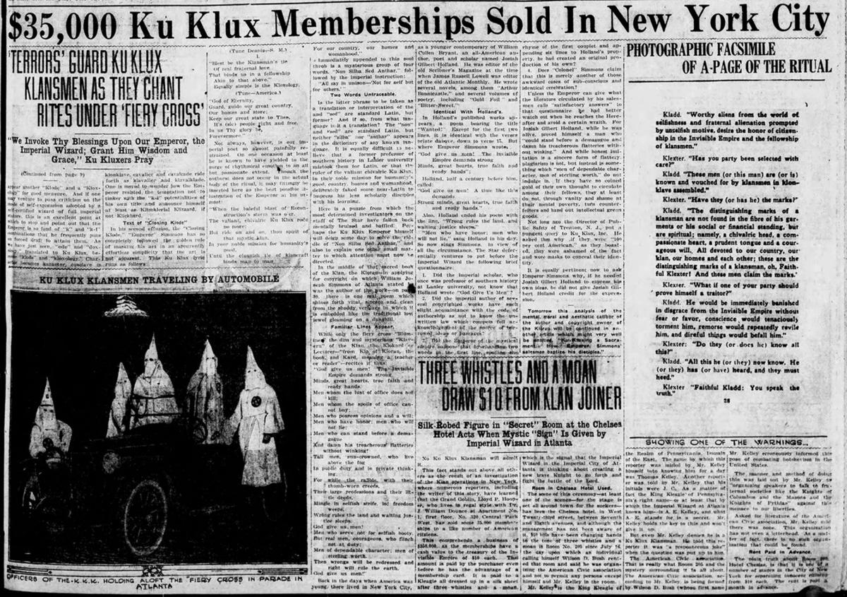 Klansmen, guarded by 'Terrors', chant weird rites, part 2