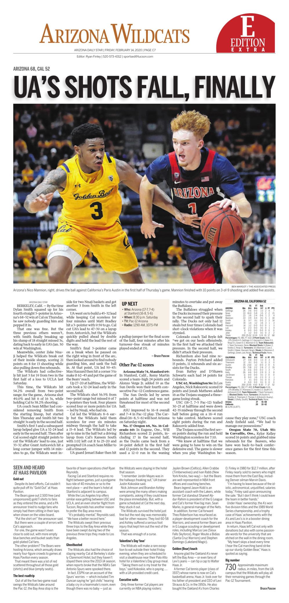 Arizona vs. Cal E-edition