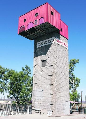 Sportspark's red tower