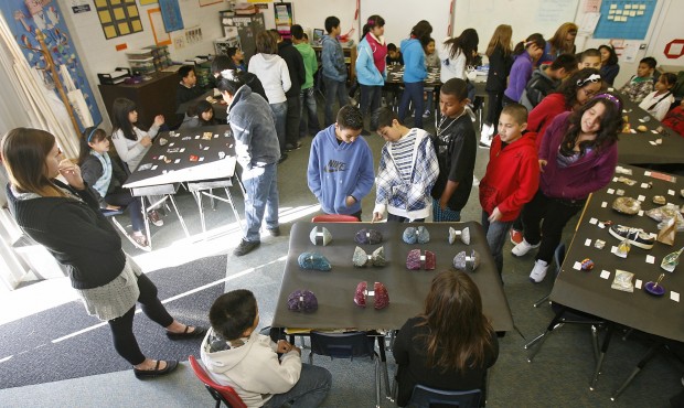 'Rock Shop' rolls into school   