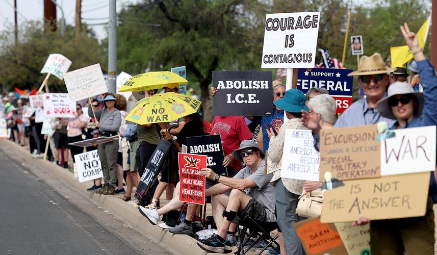 Crowd gathers at Tucson's Reid Park for 'No Kings' rally