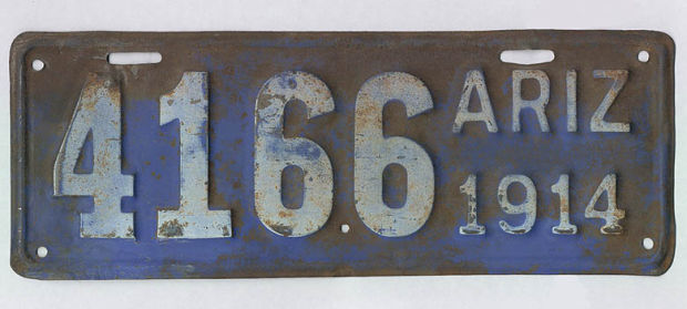 Early Arizona license plate