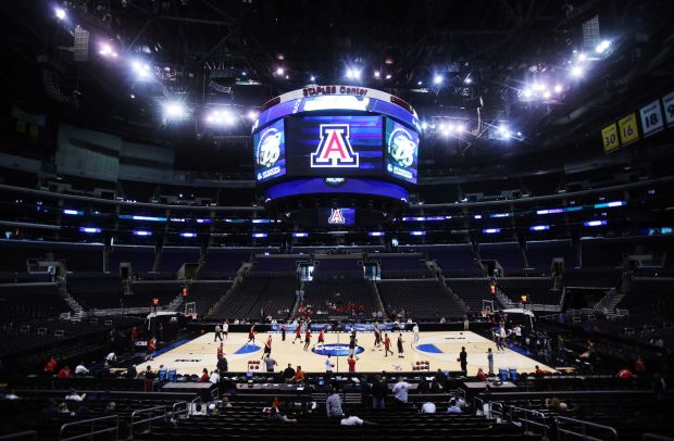Arizona Wildcats practice at Staples Center