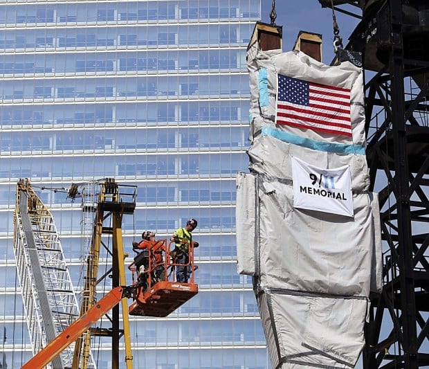 Piece Of Twin Towers Installed At 9/11 Memorial