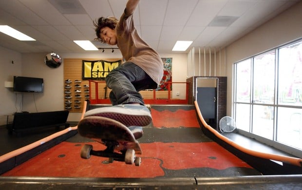 On a roll, skate shop turns into a hangout   