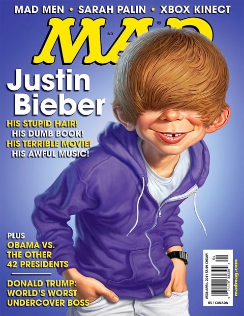 Bieber fever hits cover of 'Mad' mag   