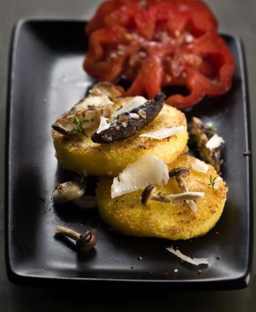 Polenta gets jazzed up with meaty quality of sautéed mushrooms  