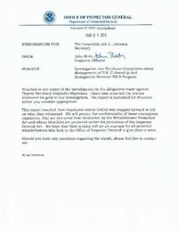 Inspector General's report on EB-5 visa investigation