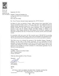 Ltr. -  Demand payment Trump