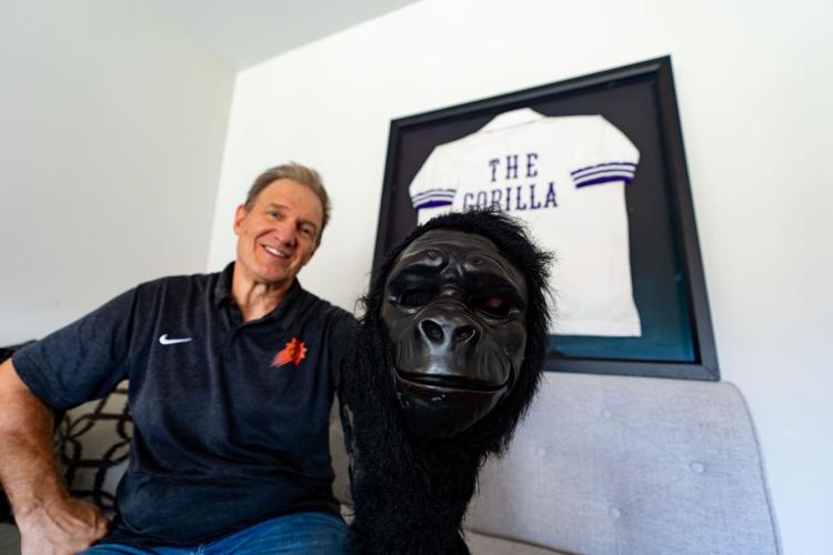 Bob Woolf sits for a portrait in his home in Phoenix on Sept. 3, 2026. Woolf was the Gorilla mascot for the Phoenix Suns for over 30 years.