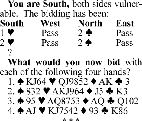 Bridge: Bidding quiz  