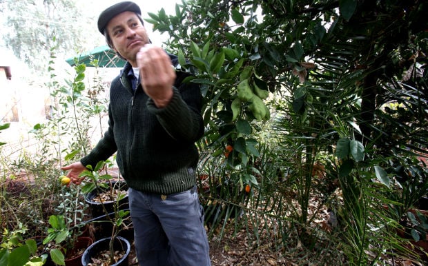 Jesus Garcia and his garden