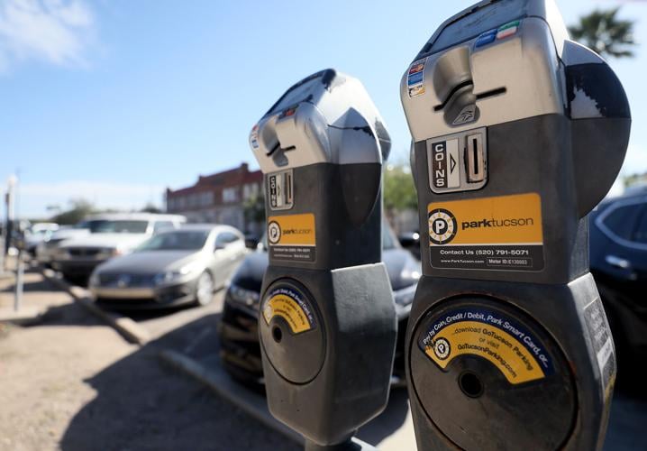 Parking, meters, Tucson, 2021