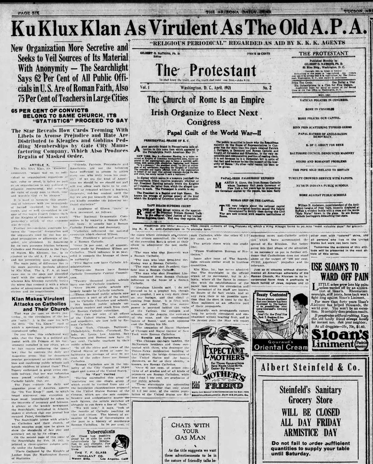 Ku Klux Klan as virulent as the old A.P.A.