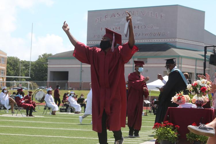 Pleasantville High School 2020 graduation on the football field Thursdsay, July 9, 2020.