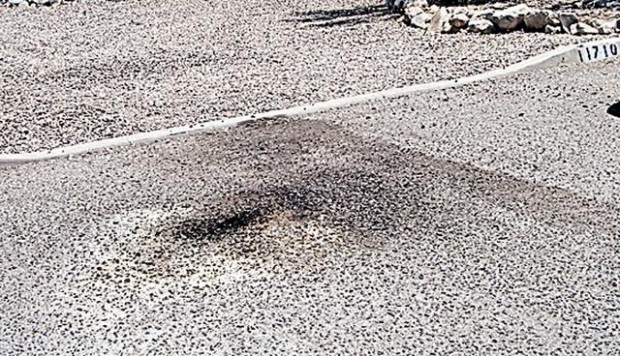 Action sought on unsightly road stain  