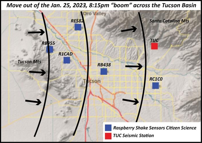 Seismic readings, boom, Tucson