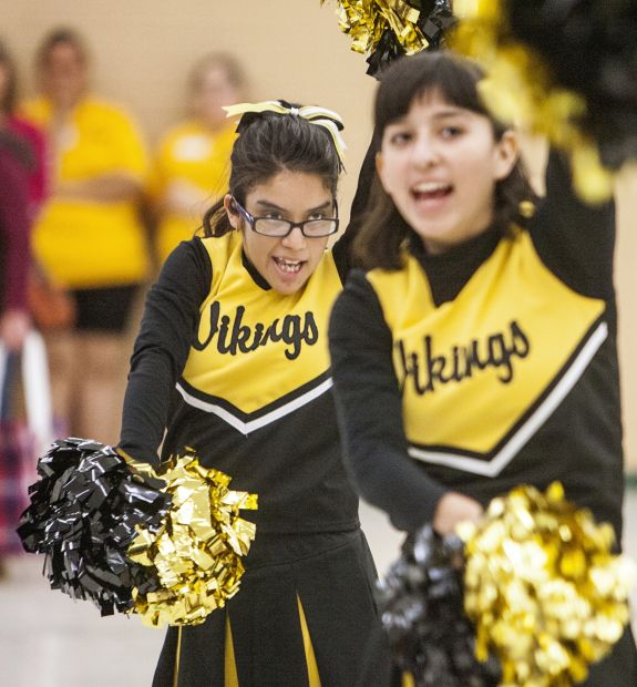 Special Olympics basketball and cheerleading