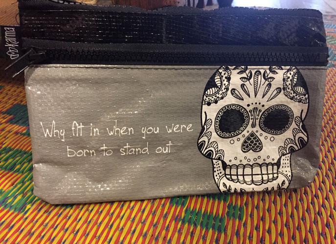 Sugar skull pouch